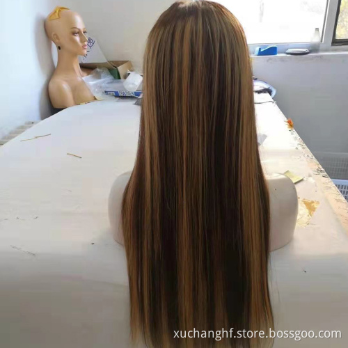 P4/27 1B/27 Highlight Wig 4*4 Straight Lace Closure Human Hair Wig Pre Plucked Ombre Piano Color 13x4 Lace Front Wigs for Women